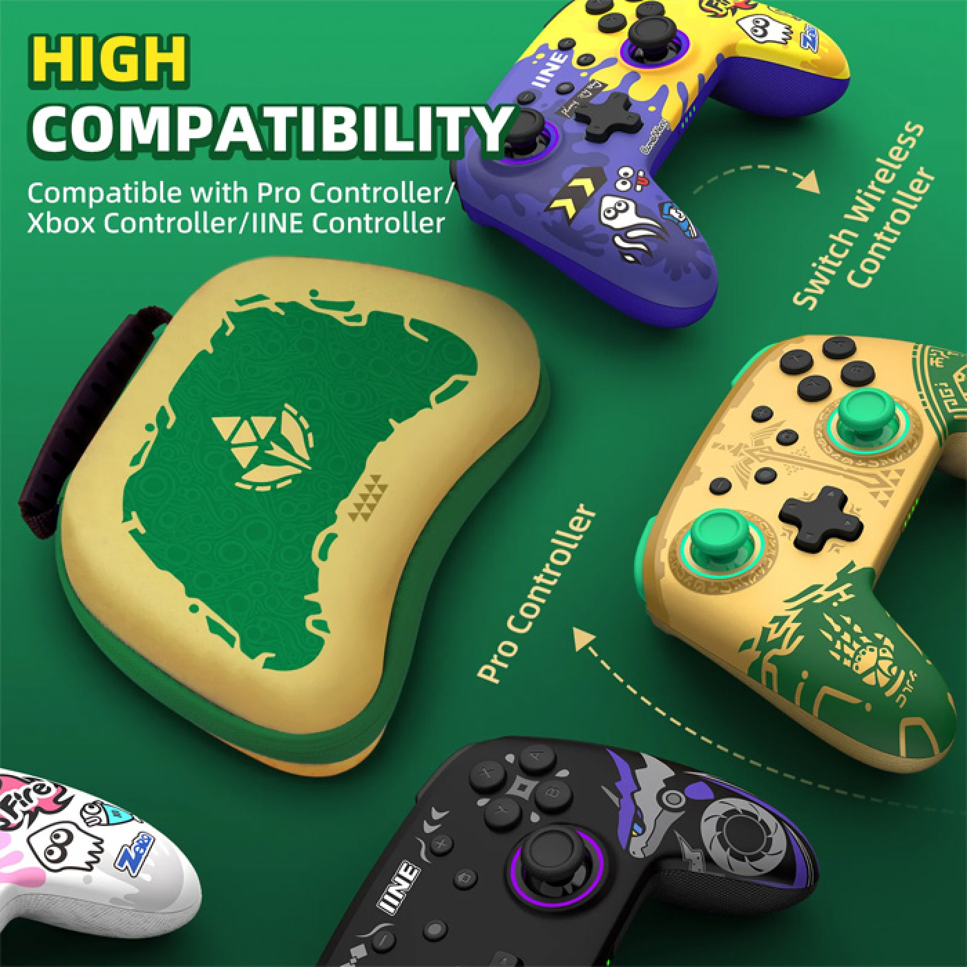 Iine Switch Pro Controller Split Pad Case The Legend Of Zelda Tears