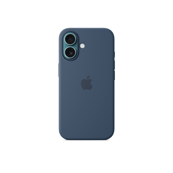 Apple Silicon Case with MagSafe for iPhone 16 - Denim