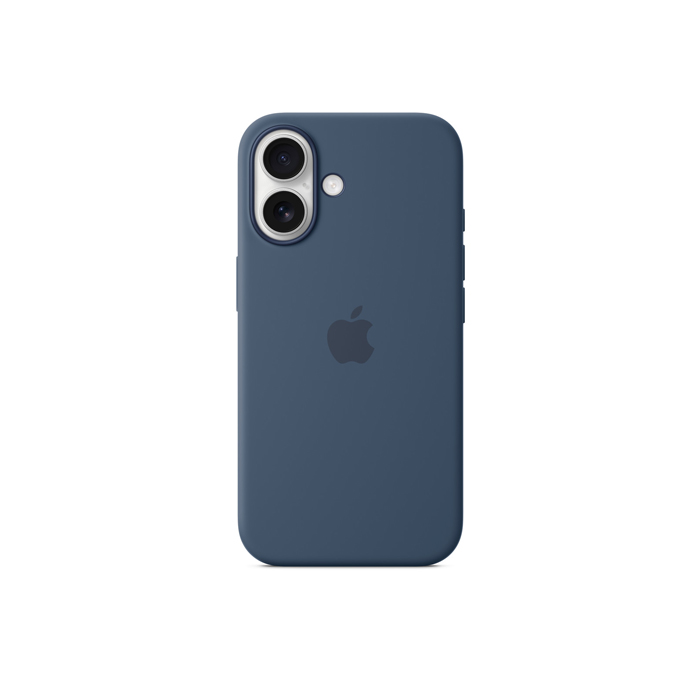 Apple Silicon Case with MagSafe for iPhone 16 - Denim