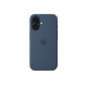 Apple Silicon Case with MagSafe for iPhone 16 - Denim