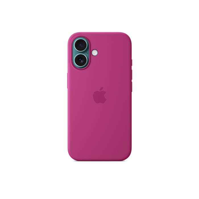 Apple Silicon Case with MagSafe for iPhone 16 - Fuchsia