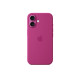 Apple Silicon Case with MagSafe for iPhone 16 - Fuchsia