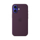 Apple Silicon Case with MagSafe for iPhone 16 - Plum