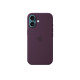 Apple Silicon Case with MagSafe for iPhone 16 - Plum