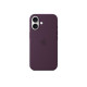 Apple Silicon Case with MagSafe for iPhone 16 - Plum