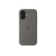 Apple Silicon Case with MagSafe for iPhone 16 - Stone Gray