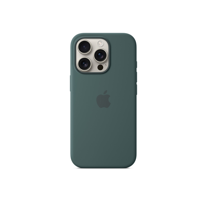 Apple Silicon Case with MagSafe for iPhone 16 Pro - Lake Green