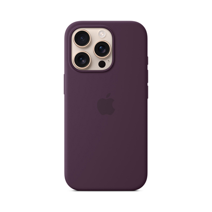 Apple Silicon Case with MagSafe for iPhone 16 Pro - Plum