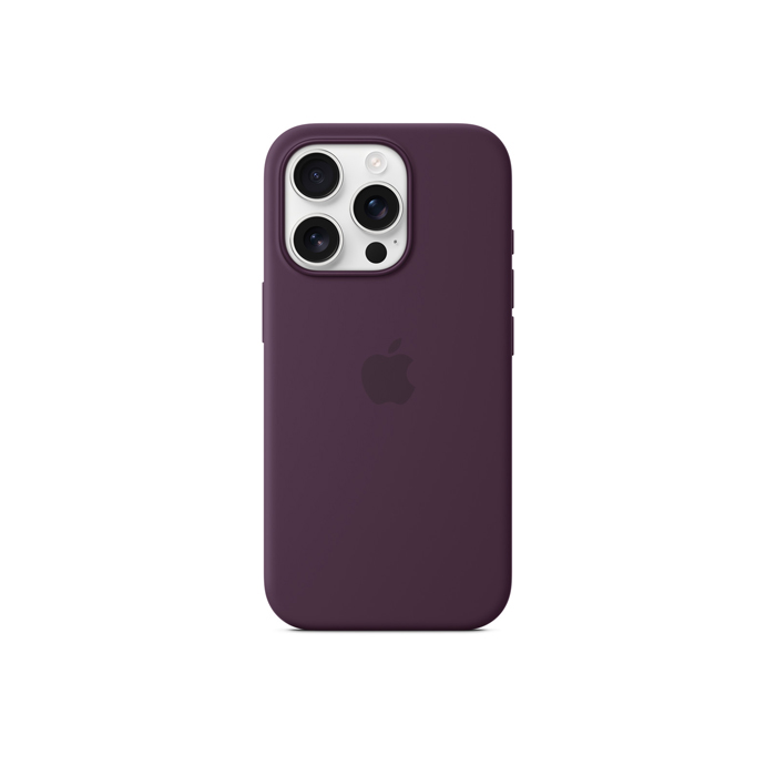 Apple Silicon Case with MagSafe for iPhone 16 Pro - Plum