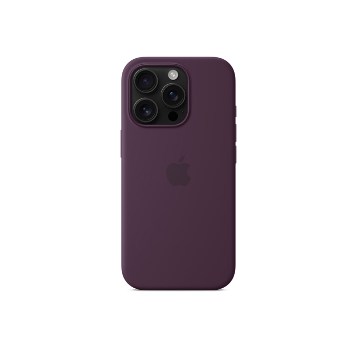 Apple Silicon Case with MagSafe for iPhone 16 Pro - Plum