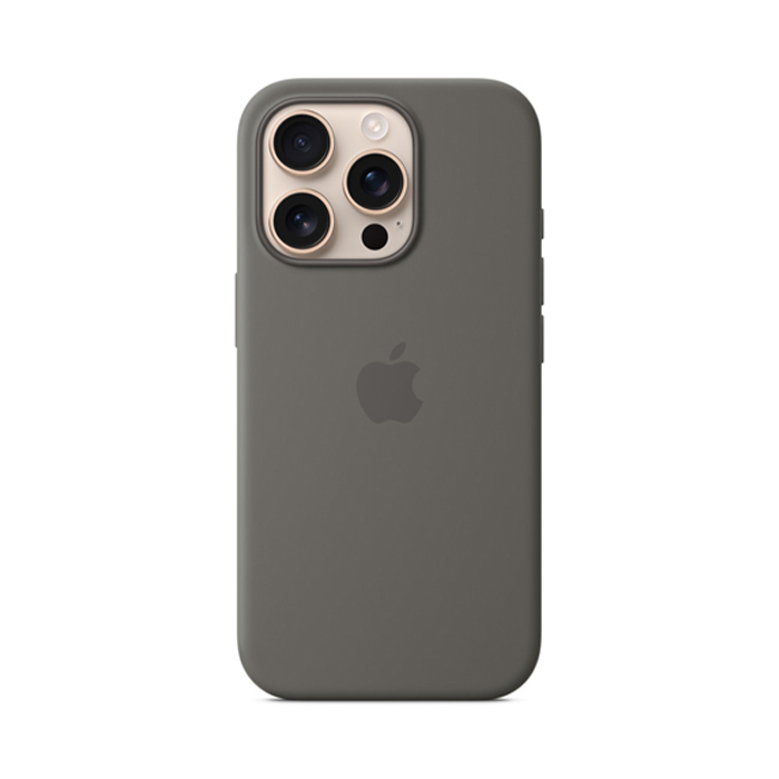 Apple Silicon Case with MagSafe for iPhone 16 Pro - Stone Gray