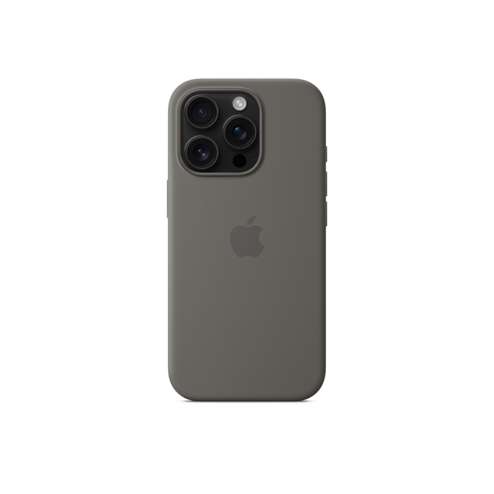 Apple Silicon Case with MagSafe for iPhone 16 Pro - Stone Gray