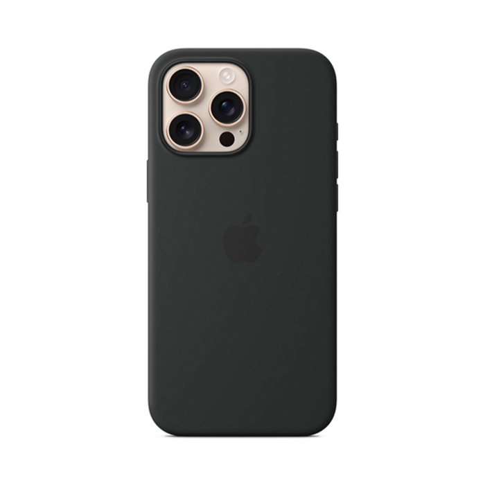 Apple Silicon Case with MagSafe for iPhone 16 Pro Max - Black