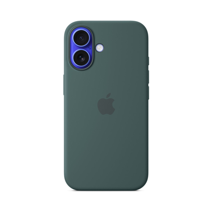 Apple Silicon Case with MagSafe for iPhone 16 - Lake Green