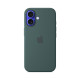 Apple Silicon Case with MagSafe for iPhone 16 - Lake Green