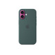 Apple Silicon Case with MagSafe for iPhone 16 - Lake Green