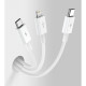 Cáp sạc Ivon USB-A to Lightning/ Micro USB/ USB-C (AD-74) - White