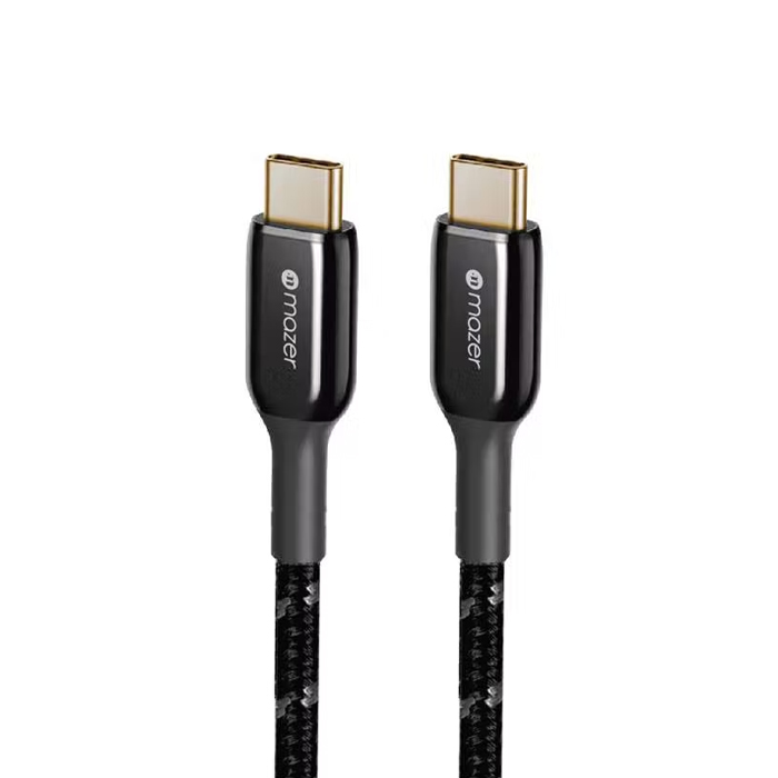 Mazer LINK Pro 3 PD100W USB-C to USB-C Cable 4.1FT/1.25M - Black C2C125
