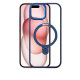 Case Mipow Magsafe Stand 2 In 1 Transparent For iPhone 15 6.1 Inch - Blue