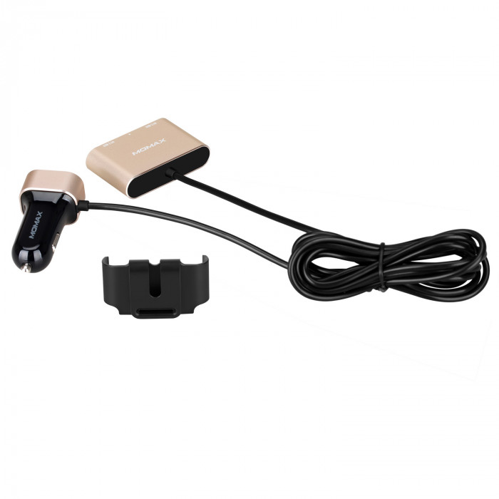 Momax Car Charger with USB Extension Hub 48W