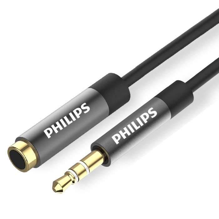 Cáp Chuyển Đổi Âm Thanh Philips - Audio Cable AUX 3.5MM Male To 3.5MM Female 