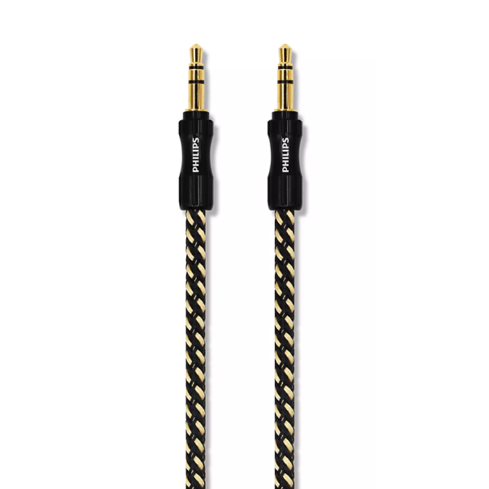 Cáp Chuyển Đổi Âm Thanh Philips - Audio Cable AUX 3.5MM Male To 3.5MM Male - Black