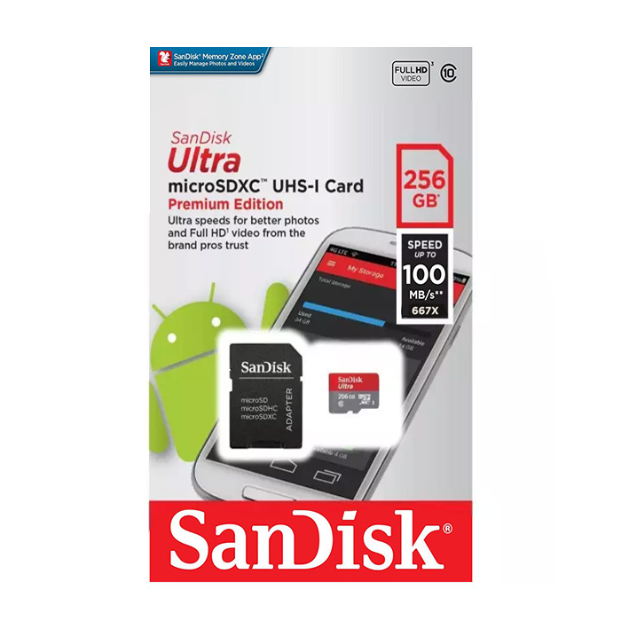 Sandisk Ultra MicroSD Class 10 - 256GB