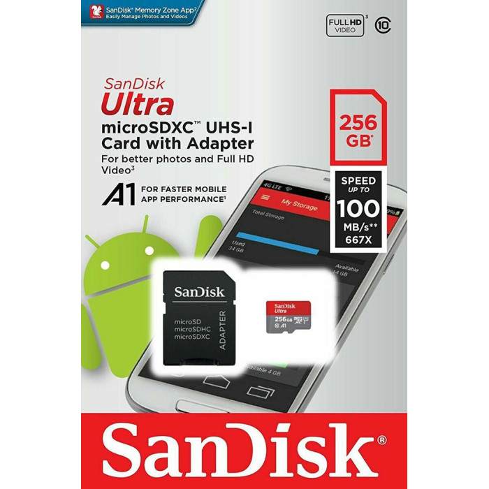 Sandisk Ultra MicroSD Class 10 - 256GB