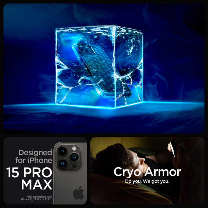 Case Spigen Cryo Armor iPhone 15 Pro Max 6.7 Inch 2023 - Cryo Blue