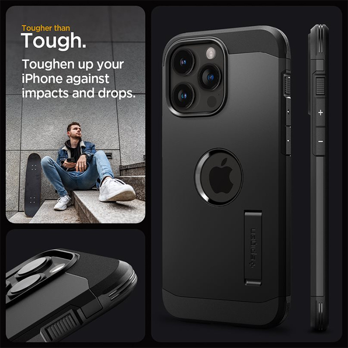 Case Spigen Tough Armor iPhone 15 Pro Max 6.7 Inch 2023 - Matte Black
