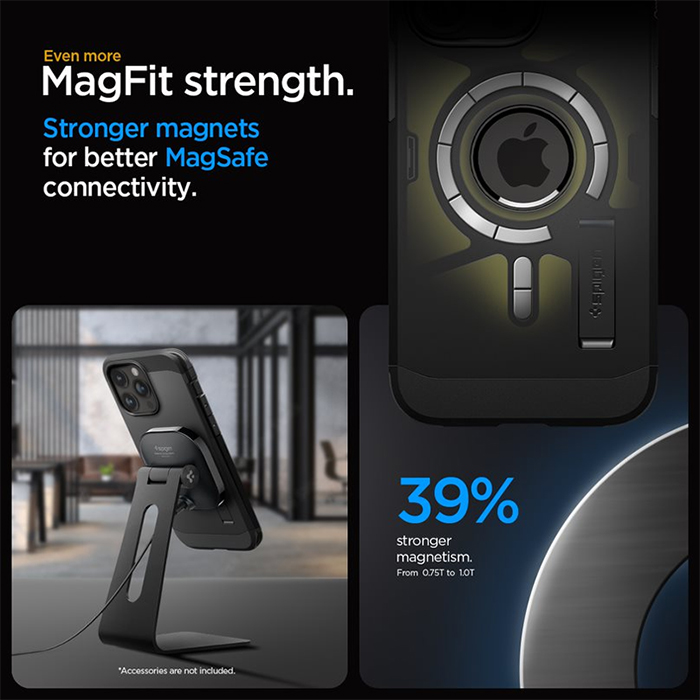 Case Spigen Tough Armor iPhone 15 Pro Max 6.7 Inch 2023 - Matte Black