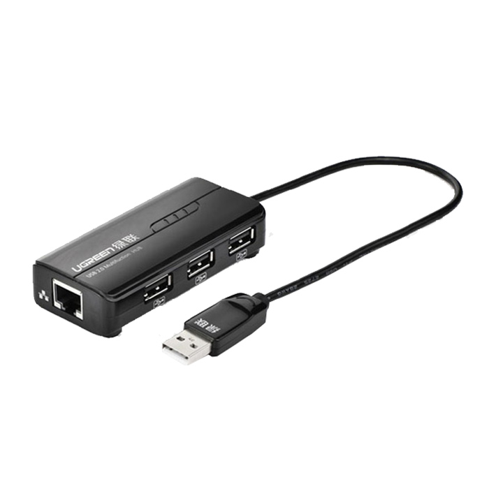 Ugreen 3 USB 2.0 Ports Hub + Ethernet 20264