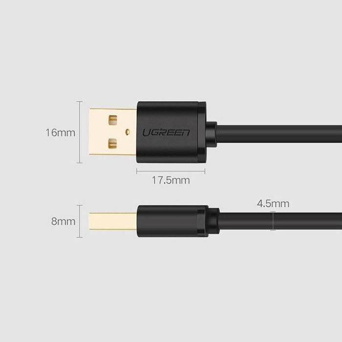 Cáp chuyển đổi Ugreen USB 2.0 Male To Male Cable 3m Black 30136