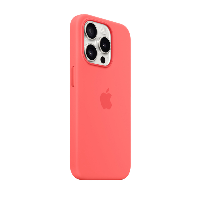 Apple Silicon Case with MagSafe for iPhone 15 Pro Max - Guava