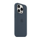 Apple Silicon Case with MagSafe for iPhone 15 Pro Max - Storm Blue