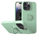 Case Mipow Ring Stand TPU Leather Case For iPhone 15 Pro Max 6.7 Inch 2023 - Mint Green