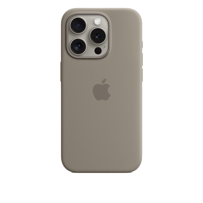 Apple Silicon Case with MagSafe for iPhone 15 Pro - Clay