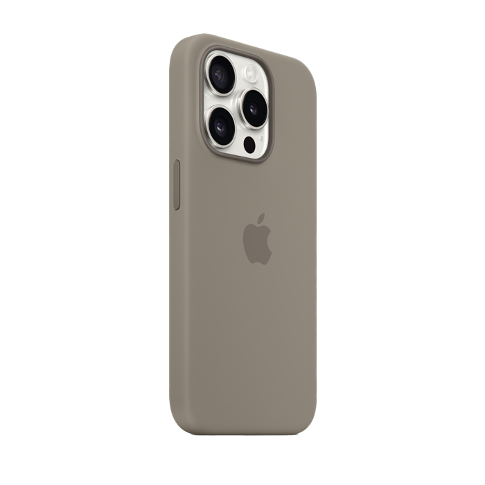 Apple Silicon Case with MagSafe for iPhone 15 Pro - Clay