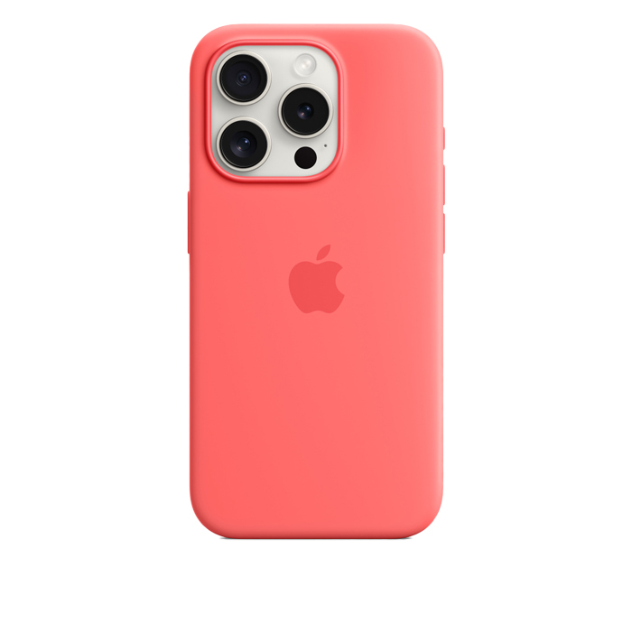 Apple Silicon Case with MagSafe for iPhone 15 Pro - Guava