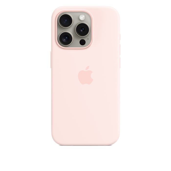 Apple Silicon Case with MagSafe for iPhone 15 Pro - Light Pink
