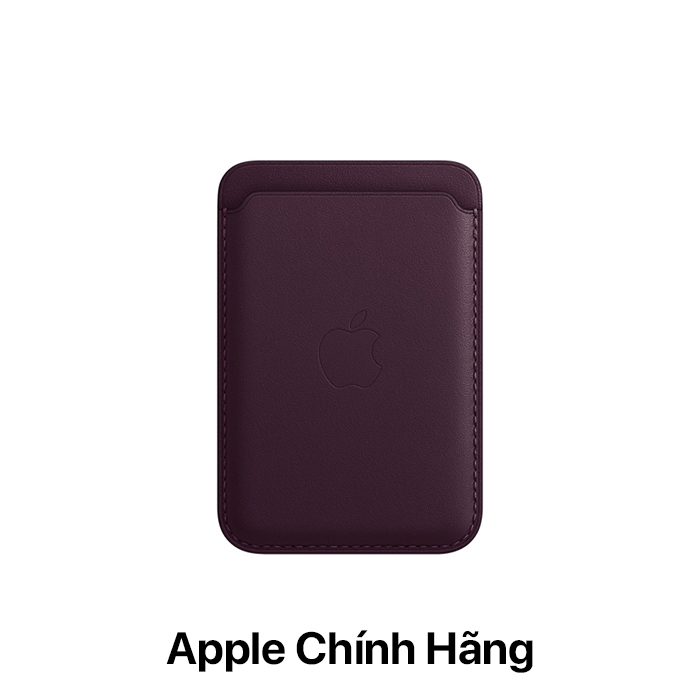 iPhone Leather Wallet with MagSafe - Dark Cherry
