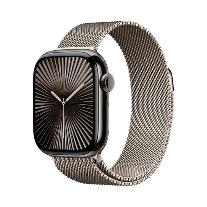 Apple Watch Series 10 GPS + Cellular 42MM Natural Stainless Steel - Milanese Loop