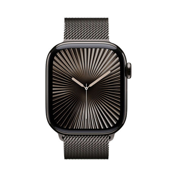 Apple Watch Series 10 GPS + Cellular 46MM Natural Stainless Steel - Milanese Loop