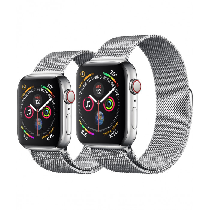 Apple Watch Series 4 GPS+Cellular 44MM Stainless Steel Case with Milanese Loop