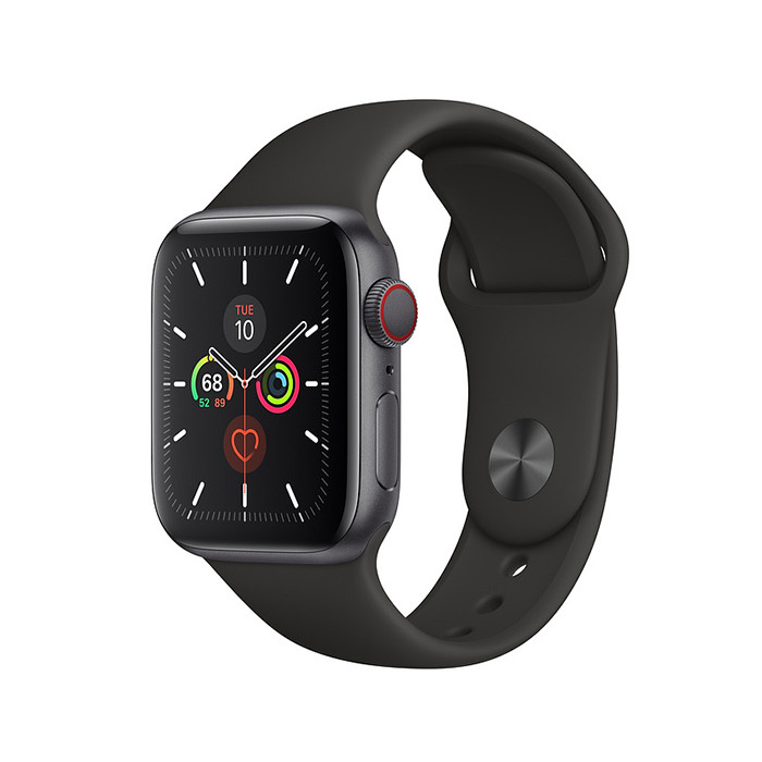 Apple Watch Series 5 40mm GPS+Cellular Space Gray Aluminum Case with Black Sport Band