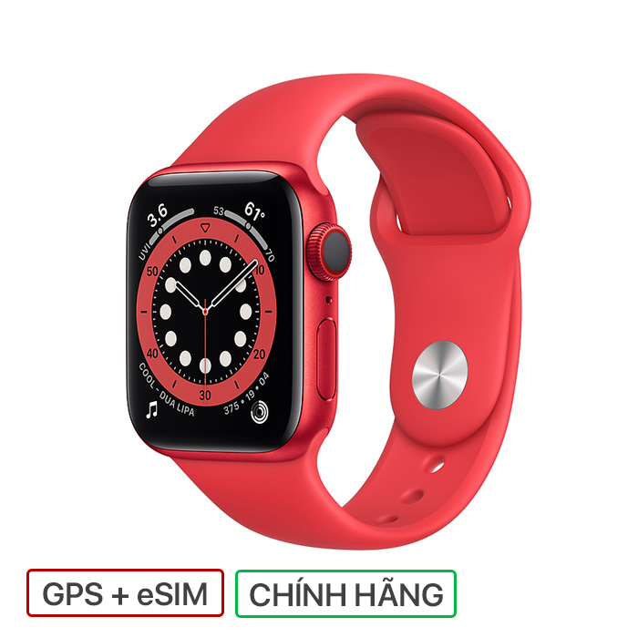 Apple Watch Series 6 GPS+Cellular 44MM Red Aluminum Case With Red Sport Band