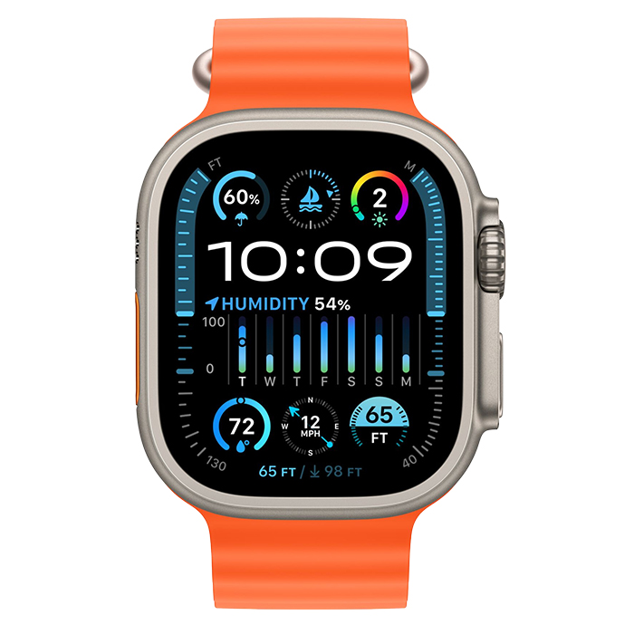 Apple Watch Ultra 2 GPS + Cellular 49MM Titanium - Orange Ocean Band