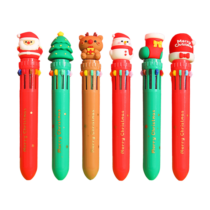 Bút Bi 10 Màu Christmas - 10 Color Ball Pen (1 Cây)