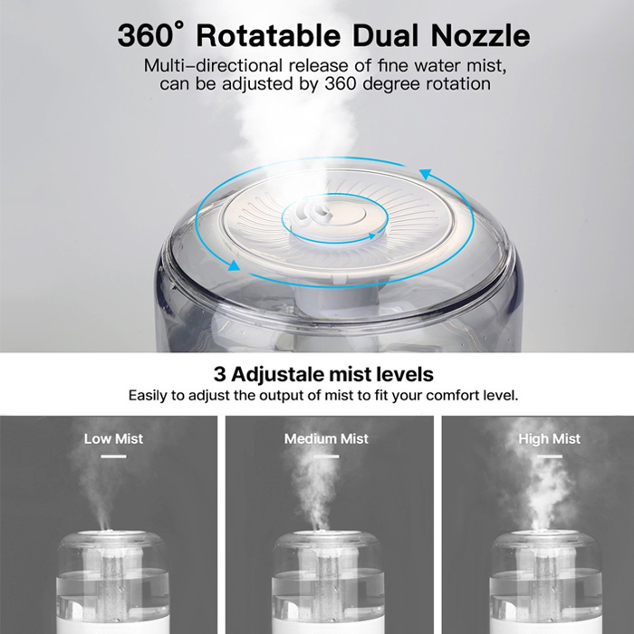 Máy phun sương tạo ẩm không khí Ultrasonic Humidifier 3L KLS-08