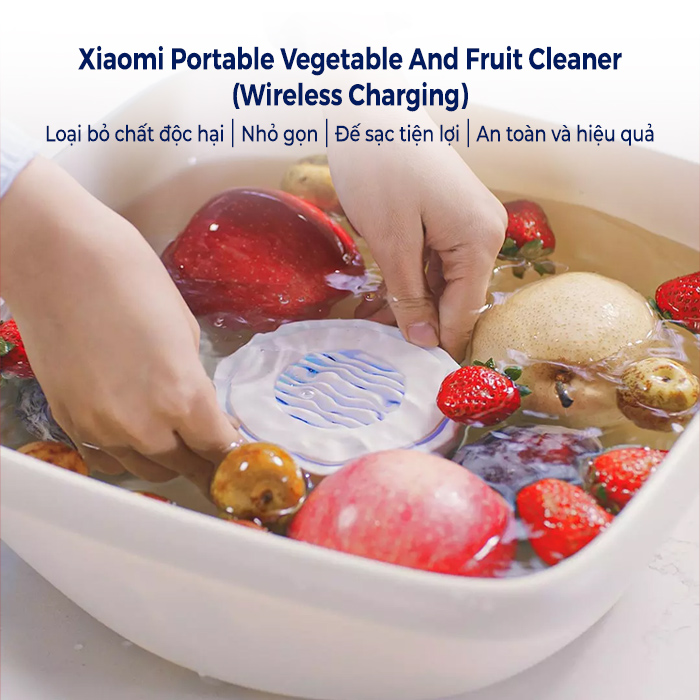 Máy rửa rau quả Xiaomi Portable Vegetable And Fruit Cleaner (Wireless Charging)